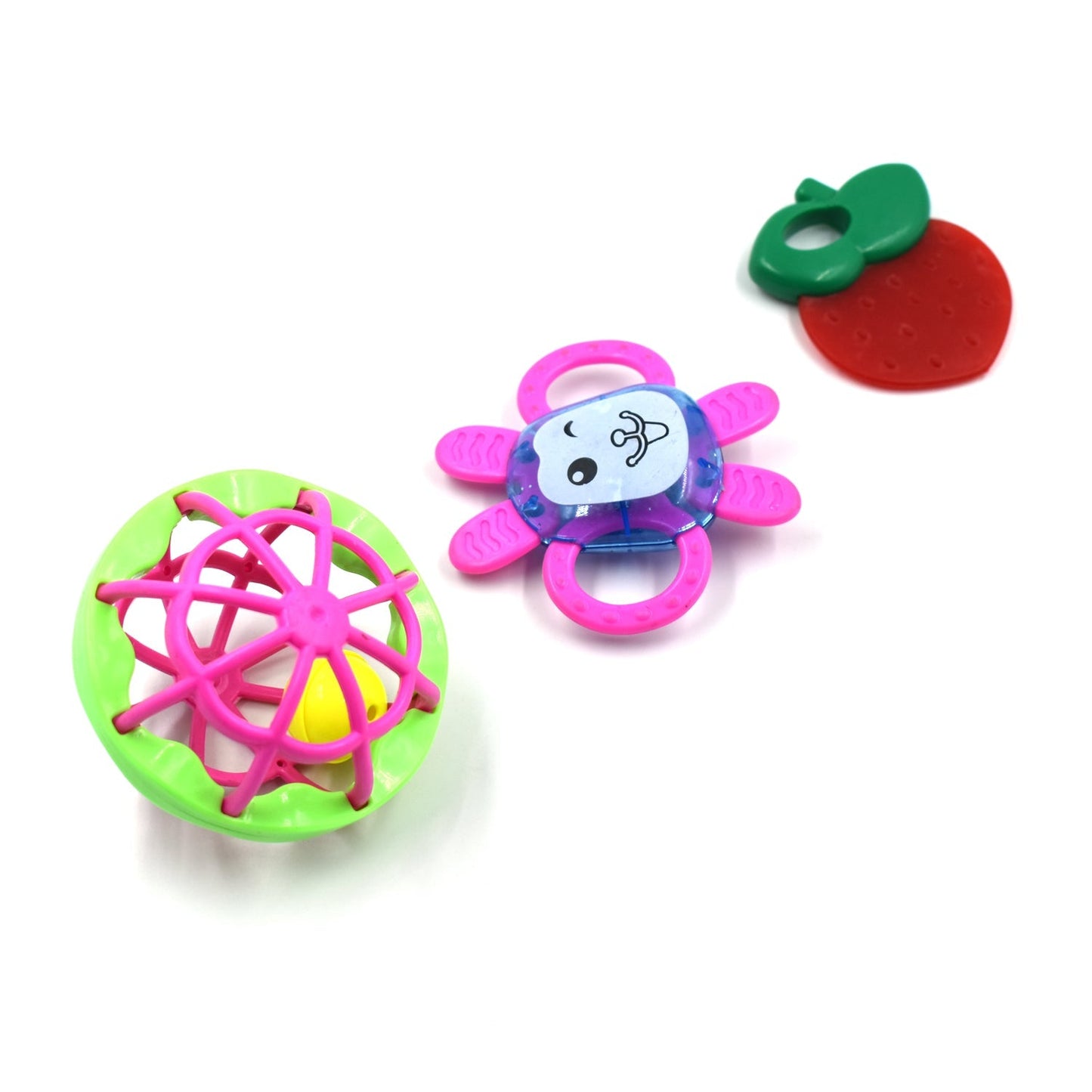 Wukusy 1939 At39 3-piece baby rattles toy set with colorful rattles for kids and babies to play and enjoy.