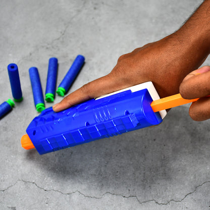 Wukusy 1967 Hi-arm Toy Gun with 10x foam suction bullets, made of durable ABS plastic, ideal for target shooting play.