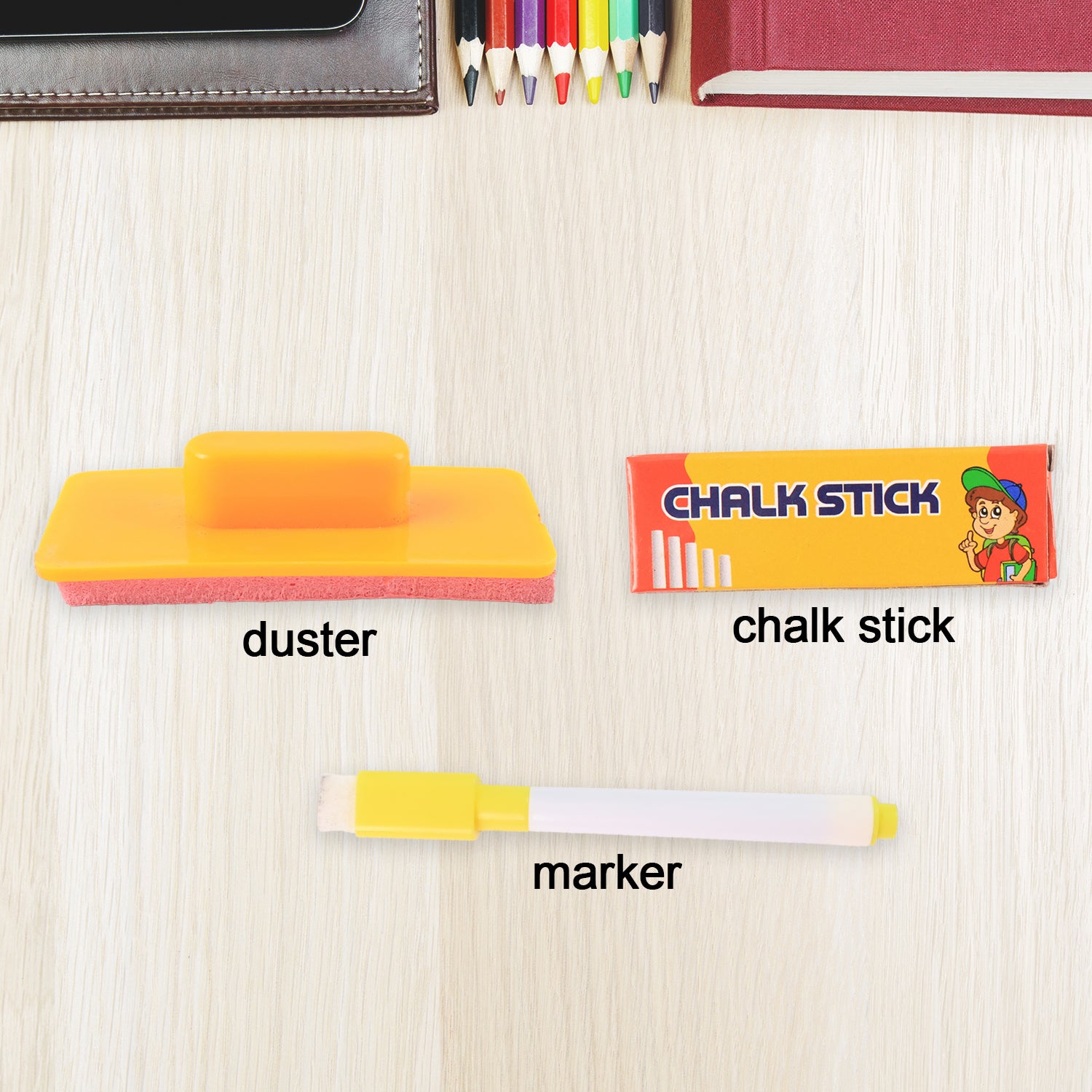 Wukusy 2-in-1 double-sided educational drawing board for kids, featuring writable and wipeable surfaces for creative play.