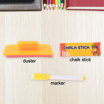 Wukusy 2-in-1 double-sided educational drawing board for kids, featuring writable and wipeable surfaces for creative play.