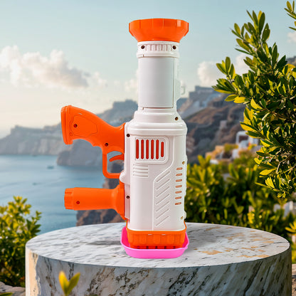 Wukusy 36-hole rechargeable bubble gun toy set with a large, powerful machine for creating bubbles during playtime