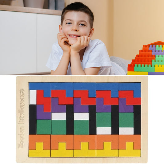 Wukusy wooden blocks puzzle toy for children, educational Russian block puzzle for early childhood learning and brain development.