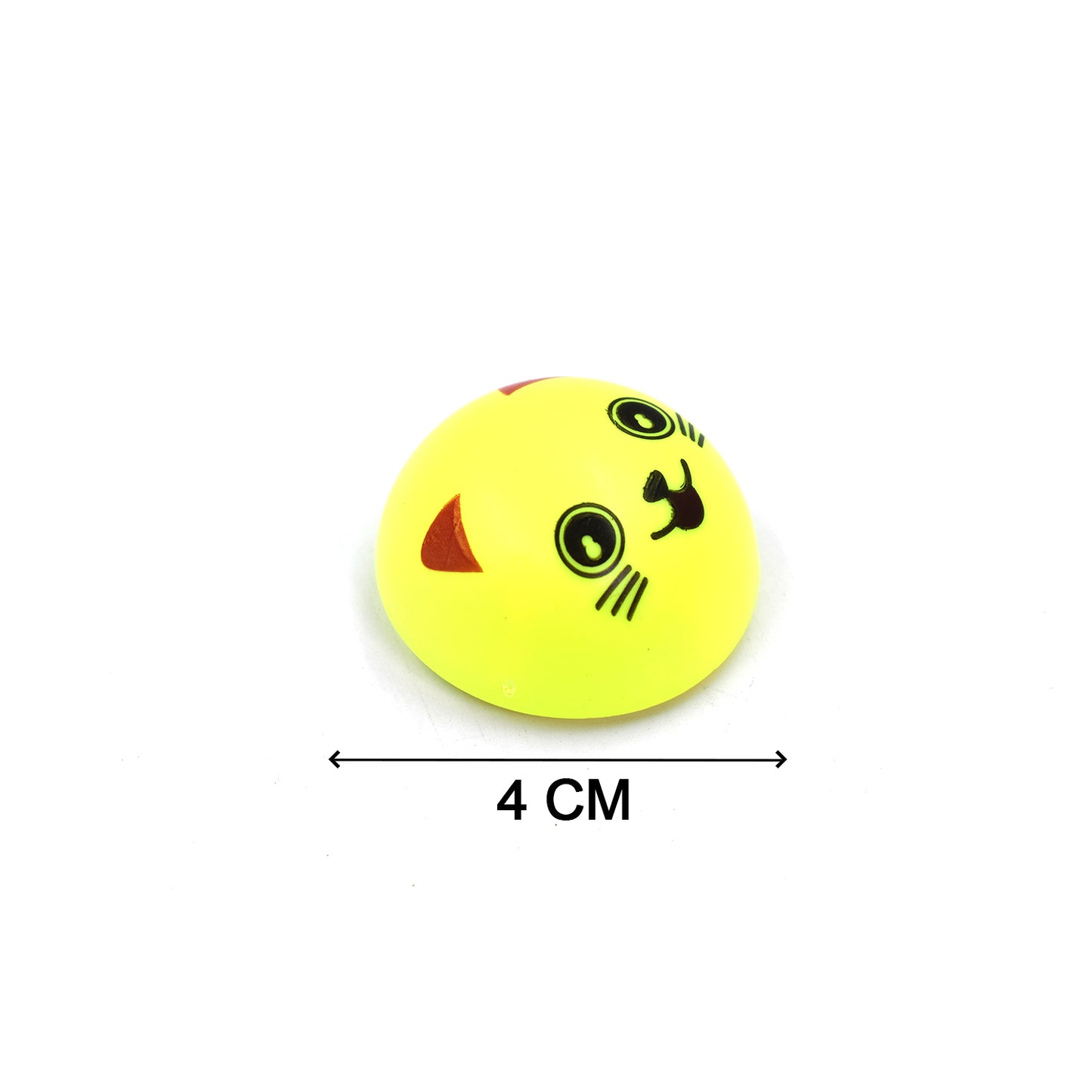 Wukusy 4417 Pull Back Smiley Toy with bright yellow face and playful expression, designed for children’s fun and entertainment.