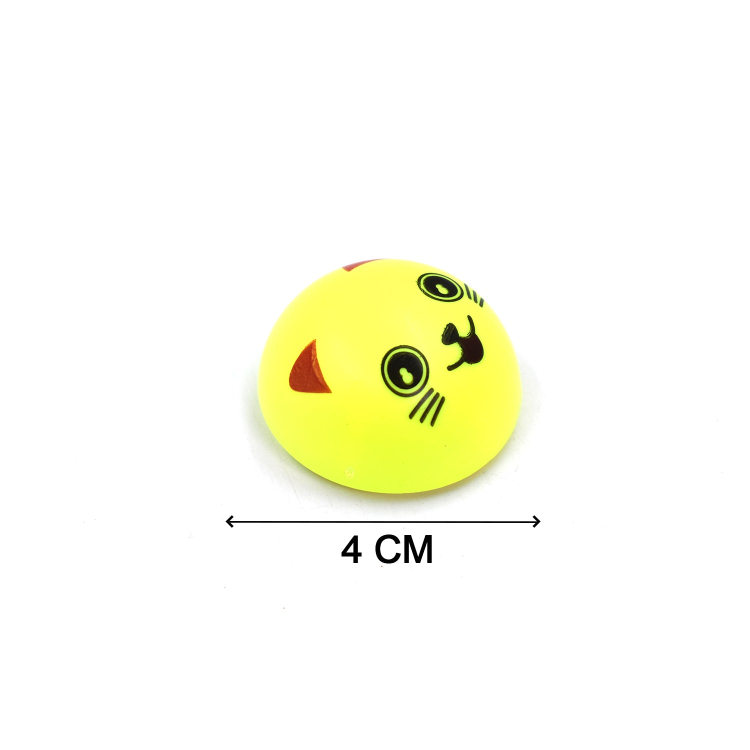 Wukusy 4417 Pull Back Smiley Toy with bright yellow face and playful expression, designed for children’s fun and entertainment.