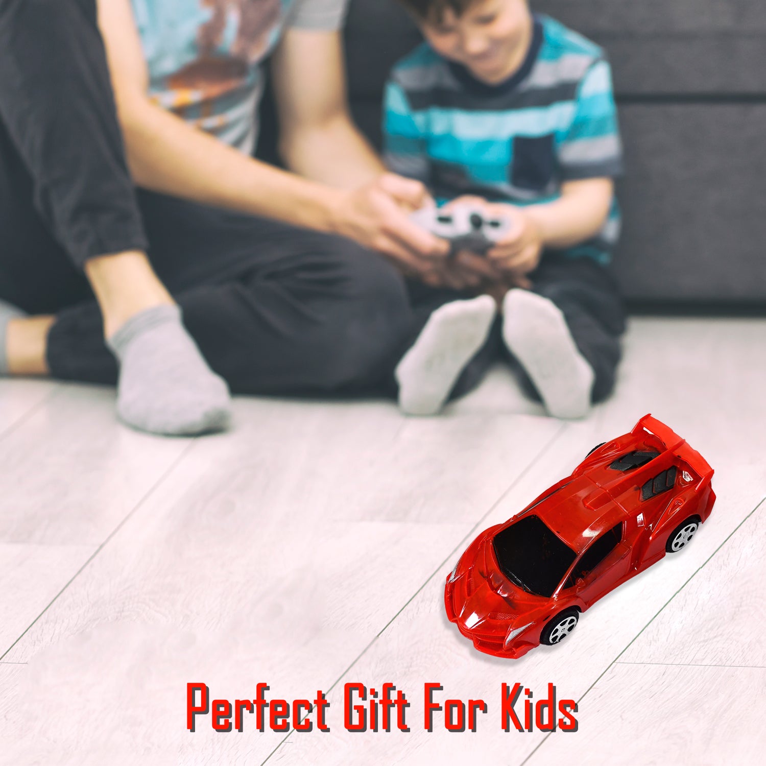Wukusy remote control simulation model racing toy car on a smooth surface, showcasing detailed design and vibrant colors.