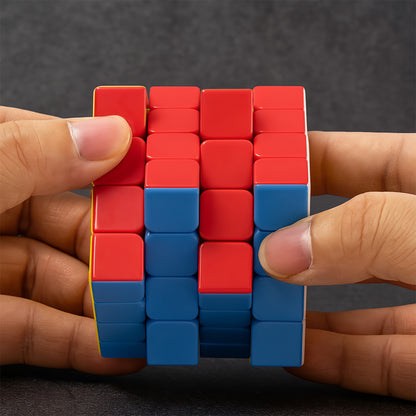 Wukusy 4x4 Magic Speed Cube Puzzle toy for kids and adults, featuring colorful moving parts on a smooth plastic cube.