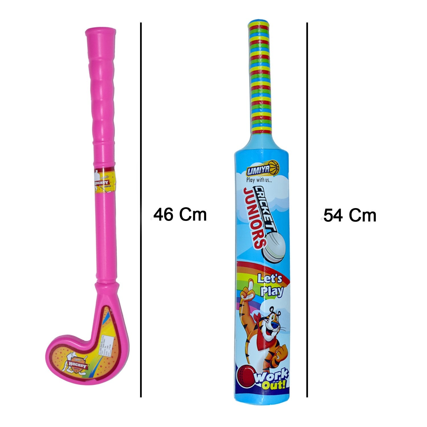 Lightweight plastic hockey set for kids with bat and ball, Wukusy toy sports game for children’s active play.