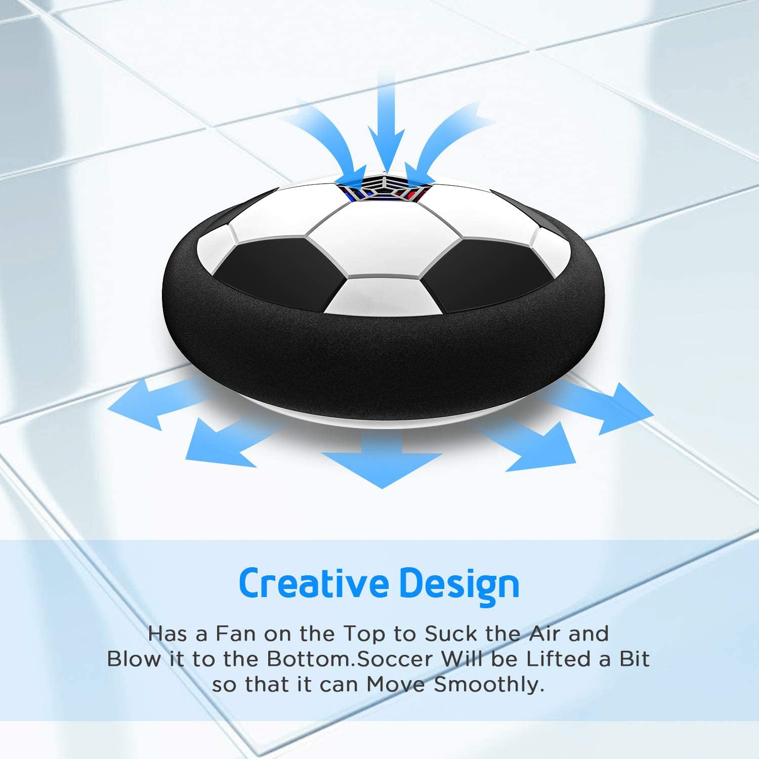 Wukusy Hover LED Ball toy for kids, featuring glowing lights, used for play and entertainment in households and children’s activities.