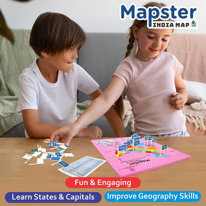 Wukusy Aditi Mapster India map EVA foam puzzle set for children, featuring colorful, educational map pieces for learning and play.