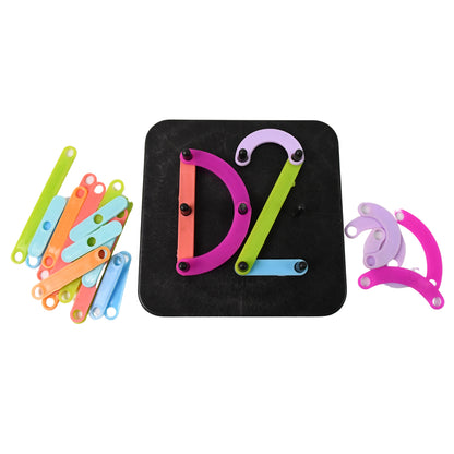 Wukusy Alpha Numeric Puzzle featuring colorful alphabet and number pieces for educational toy play.