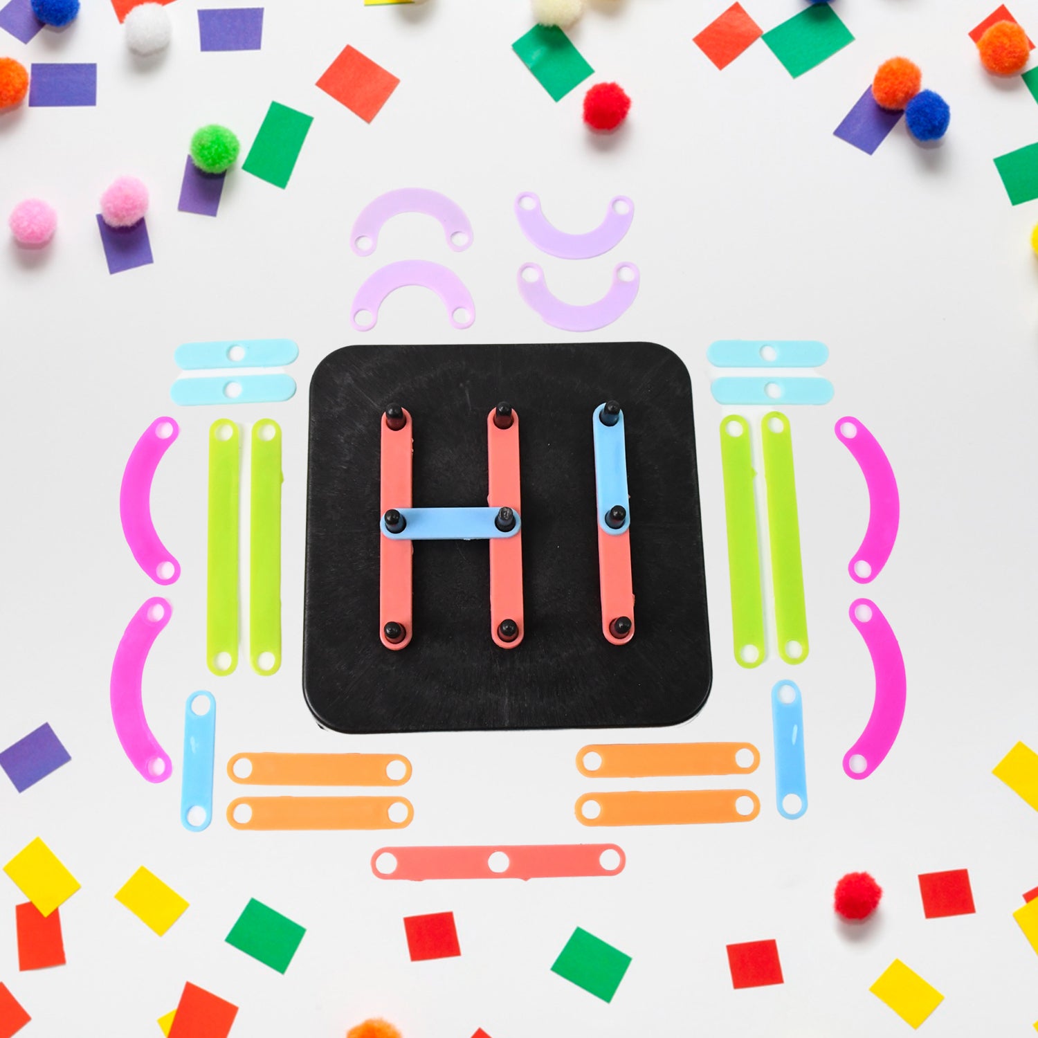 Wukusy alphabet construction puzzle featuring colorful alpha and numeric blocks for educational play and skill development.