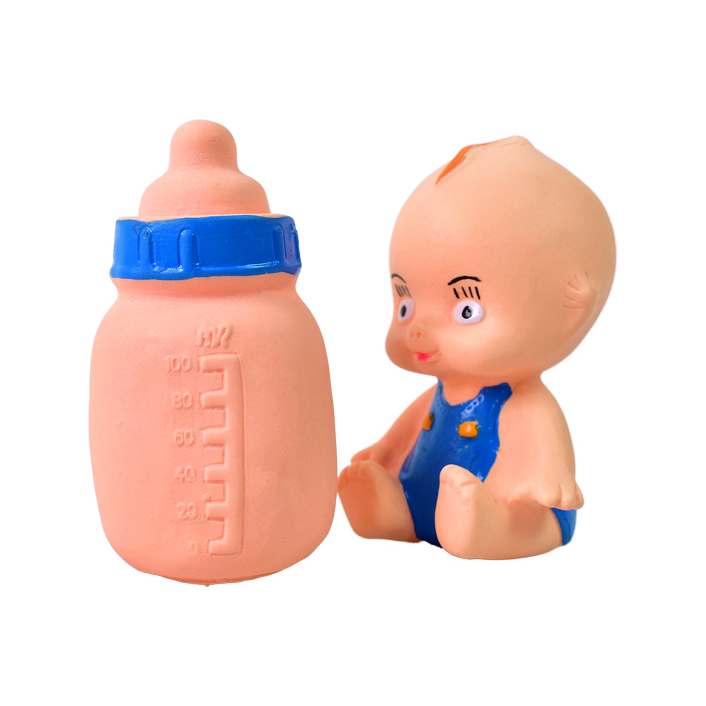Wukusy Baby and Bottle Squeeze Chu Chu Fun Toy set, colorful squeeze toys designed for infants, made of soft, safe materials.