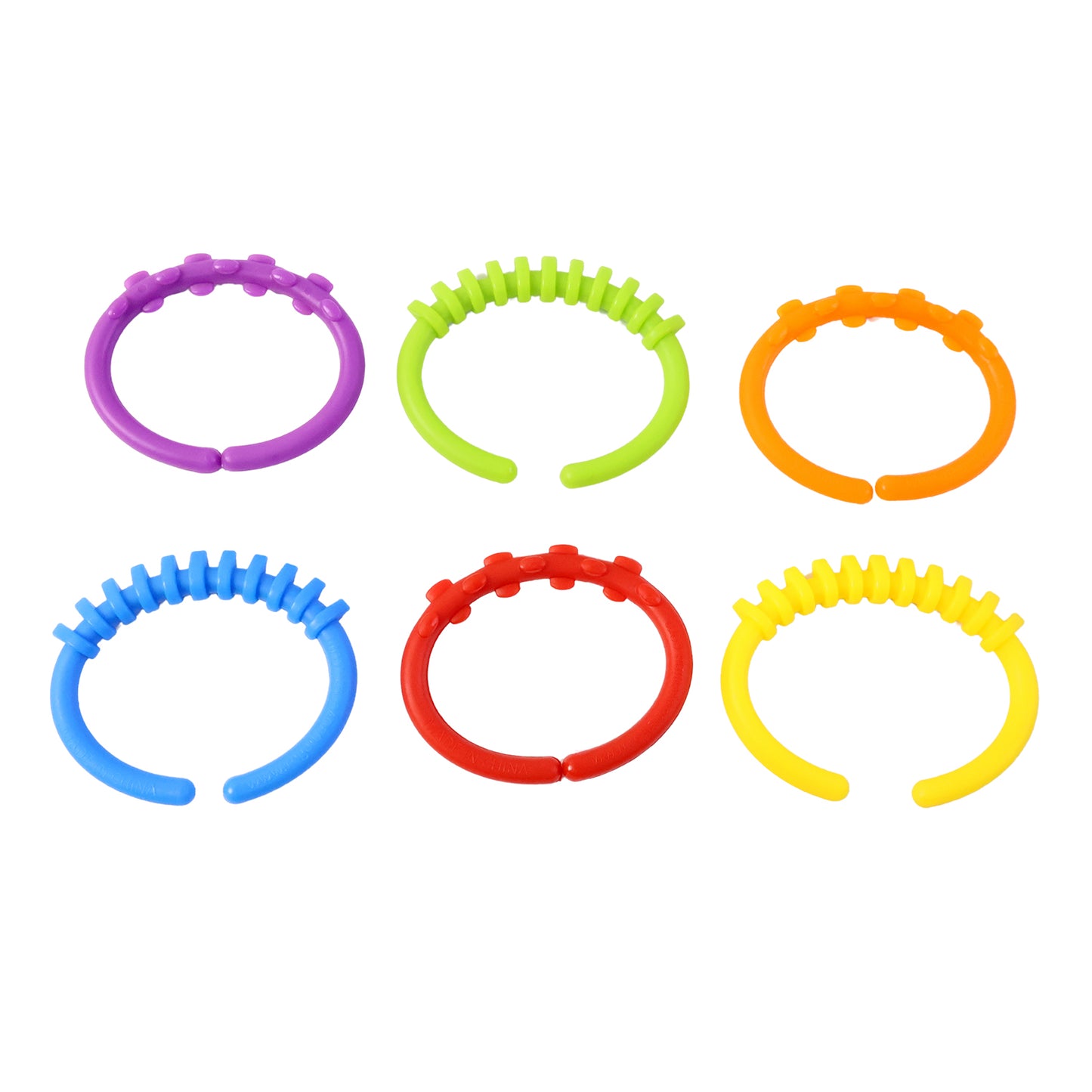 Wukusy Baby Learning Links Educational Toy set with 36 colorful plastic links for early child development and sensory play.