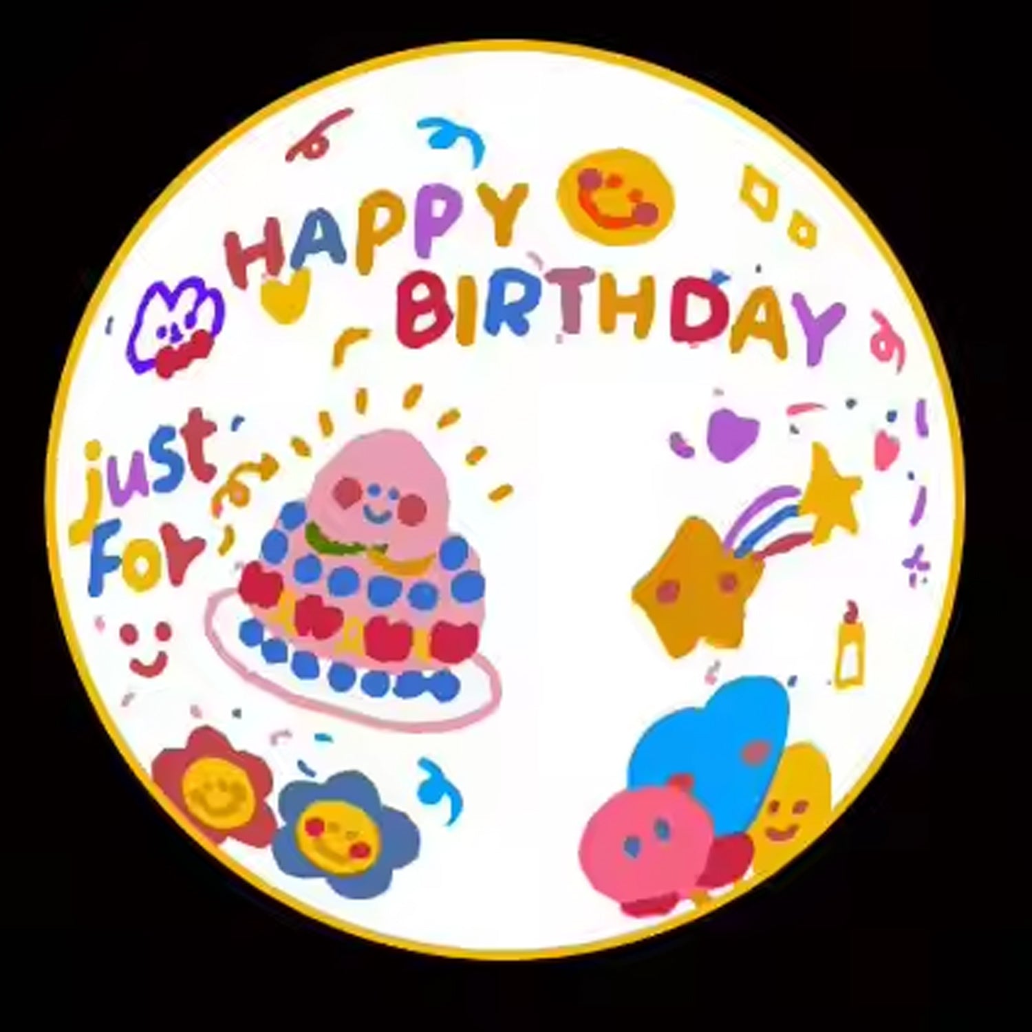Wukusy birthday projector toy with 8 slide patterns for fun birthday celebrations and party decorations.