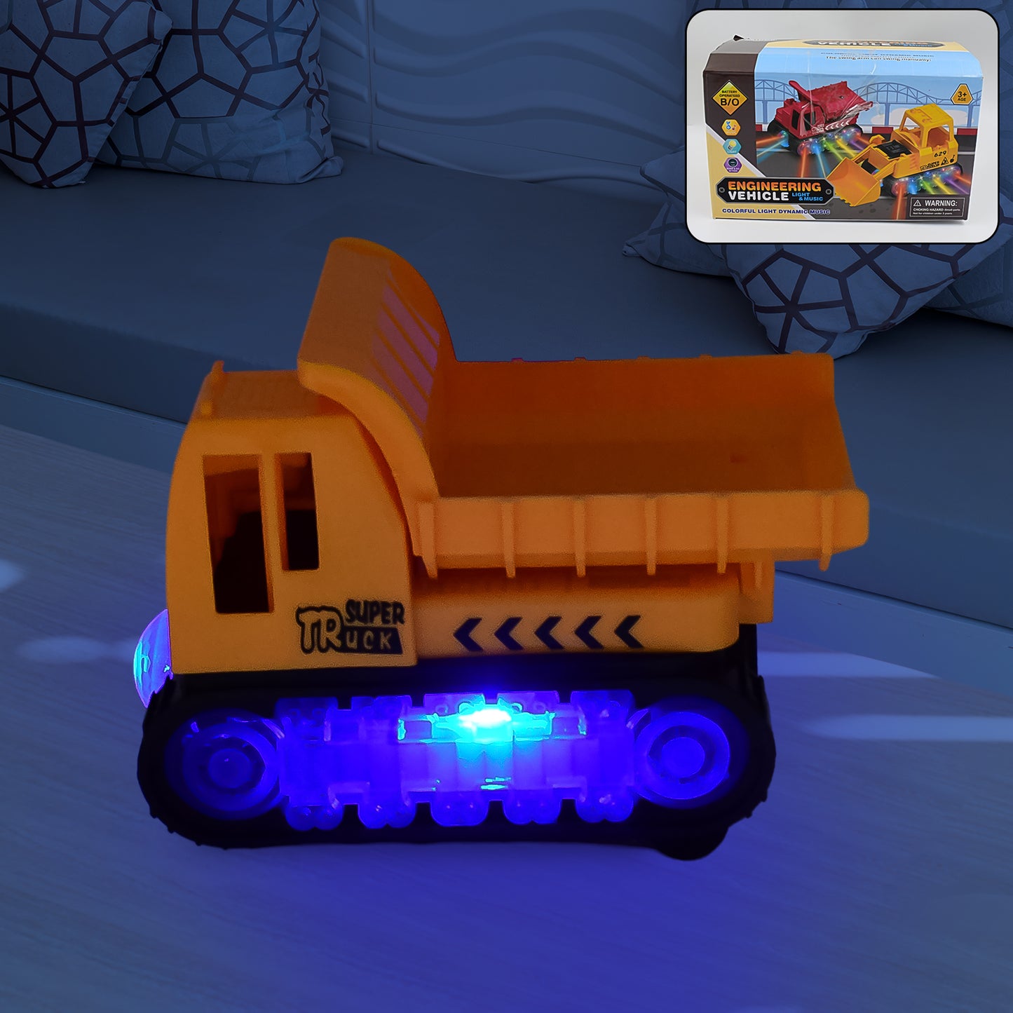 Wukusy engineering vehicle toy for kids, self-driving super dump truck, electric engineering truck, perfect for boys' birthday gifts.