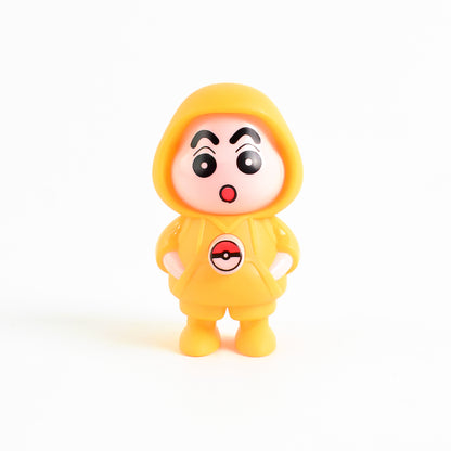 Wukusy face-changing doll toy with keyring, small plastic figure featuring multiple facial expressions, ideal for kids and collectors