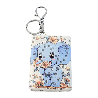 Wukusy foldable mirror keychain with toy design, compact and portable accessory for on-the-go reflection.