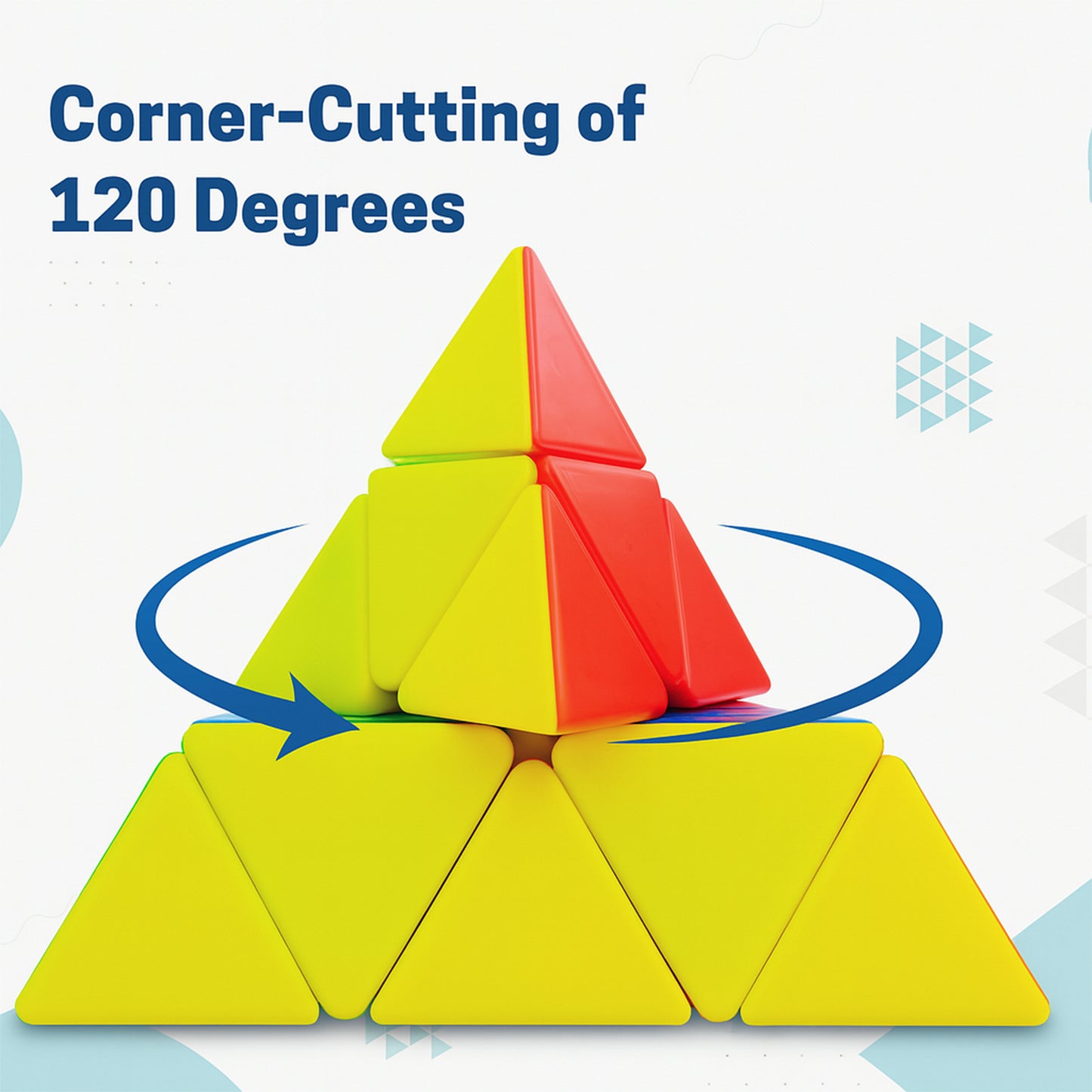 Wukusy high-speed triangle puzzle cube toy with colorful plastic pieces for brain-teasing fun and challenging twists.