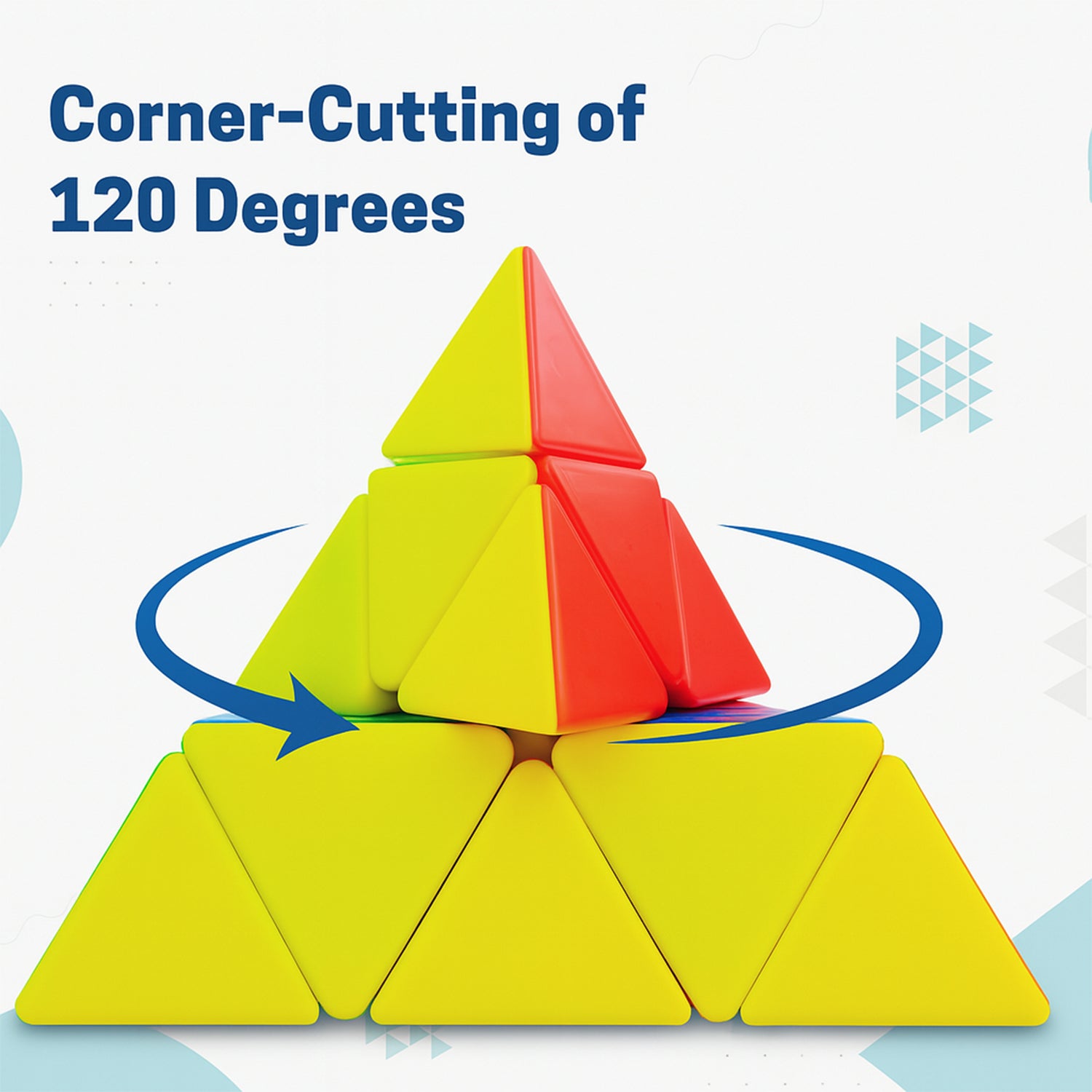 Wukusy high-speed triangle puzzle cube toy with colorful plastic pieces for brain-teasing fun and challenging twists.