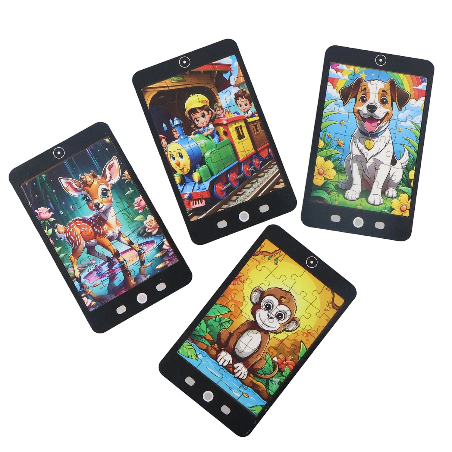 Kids mini cartoon jigsaw puzzle by Wukusy featuring colorful mixed cartoon designs, perfect for children's toy collection.