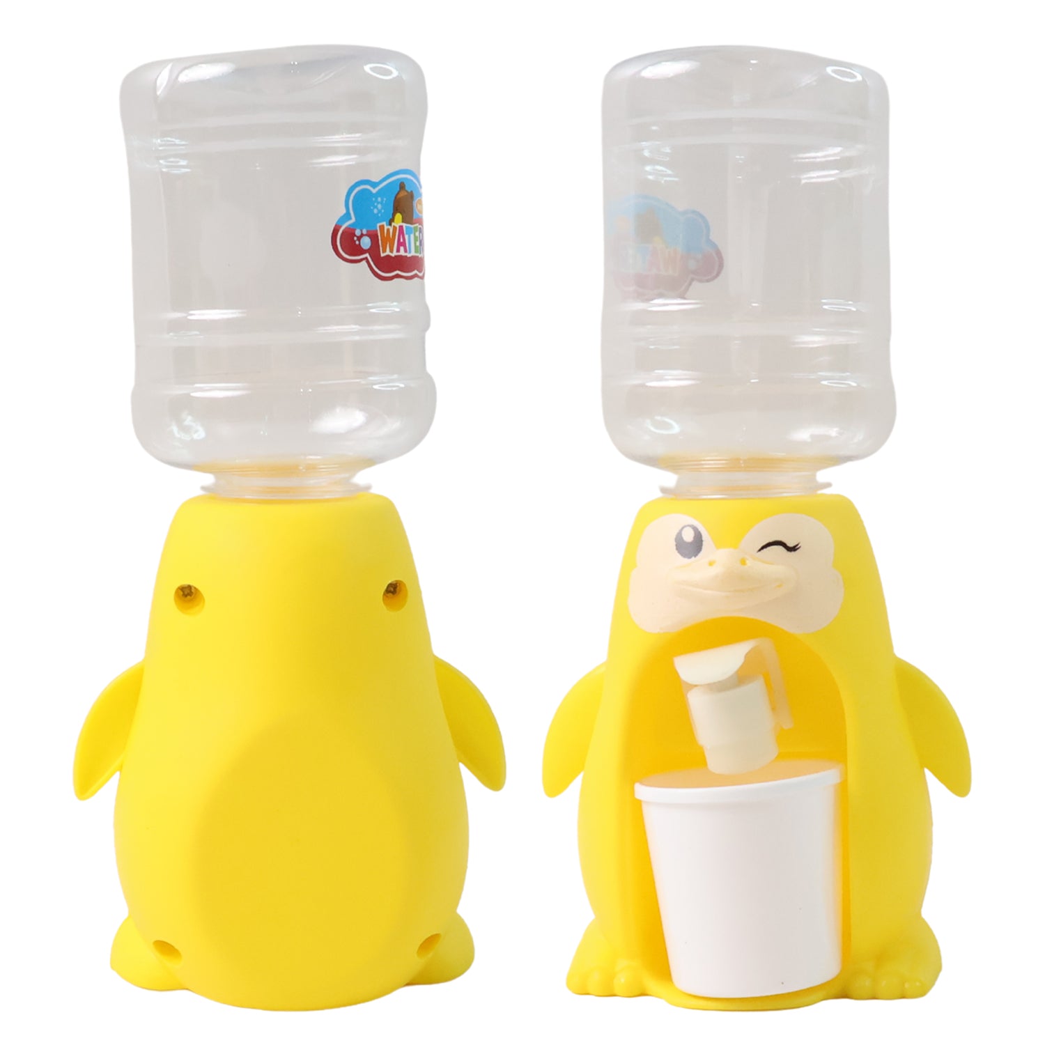 Wukusy kids tabletop water dispenser toy, colorful plastic toy with spout and buttons for imaginative play, 1 piece.