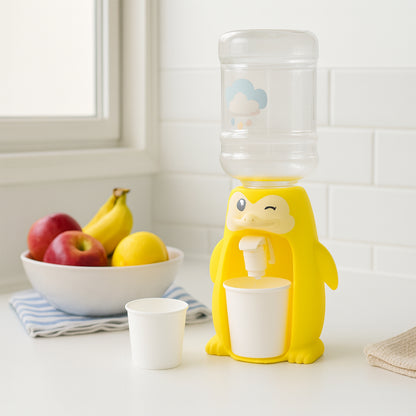 Kids tabletop water dispenser toy by Wukusy, featuring colorful plastic design for fun and interactive water play for children.