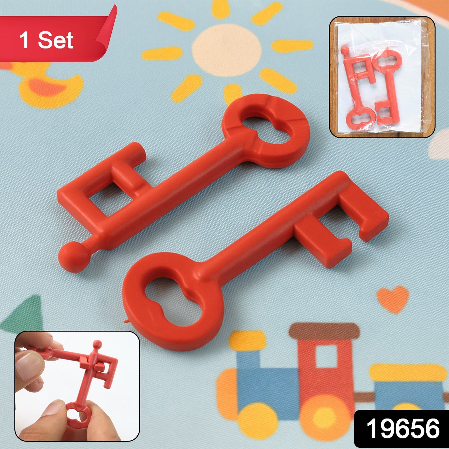 Wukusy Magic Key Puzzle Set fun brain teaser toy with colorful keys and intricate locking mechanisms for engaging play.
