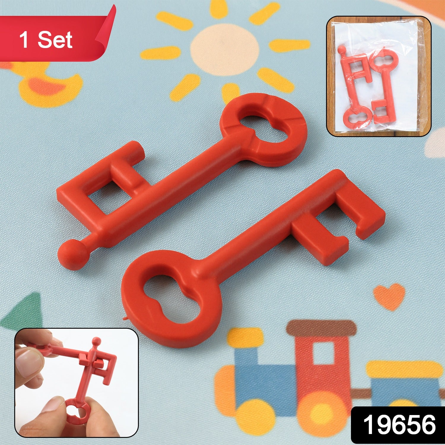 Wukusy Magic Key Puzzle Set fun brain teaser toy with colorful keys and intricate locking mechanisms for engaging play.