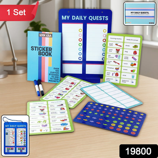 Wukusy Magnetic Board Sticker Book with activity cards for kids, featuring colorful magnetic scenes and reusable stickers.