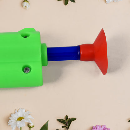 Wukusy medium size plastic toy gun with five soft suction dart bullets, ideal for safe outdoor play.