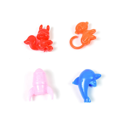 Colorful Wukusy Mix Character Monkey Fish Cat Pencil Top Toy, fun promotional toy for kids, featuring playful animal designs.