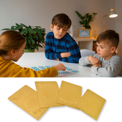 Wukusy Pocket Monster golden trading playing cards set featuring 55 collectible toy cards with colorful monster illustrations.