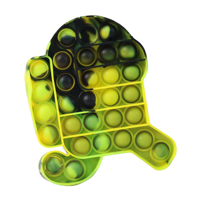 Wukusy premium astronaut silicone Pop It fidget toy, colorful and reusable for stress relief and sensory play.