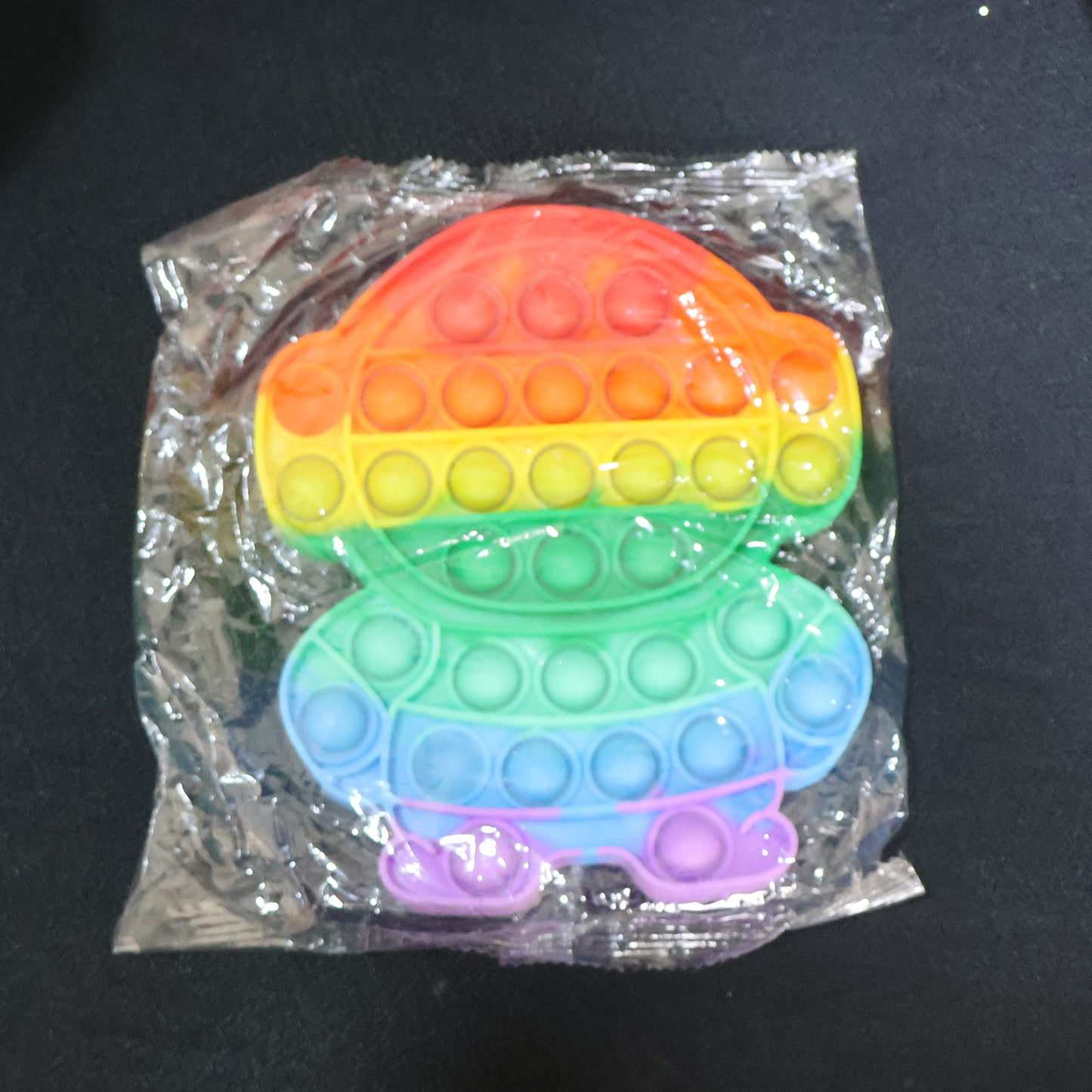 Wukusy premium astronaut silicone Pop It fidget toy with colorful bubbles, designed for stress relief and sensory play.