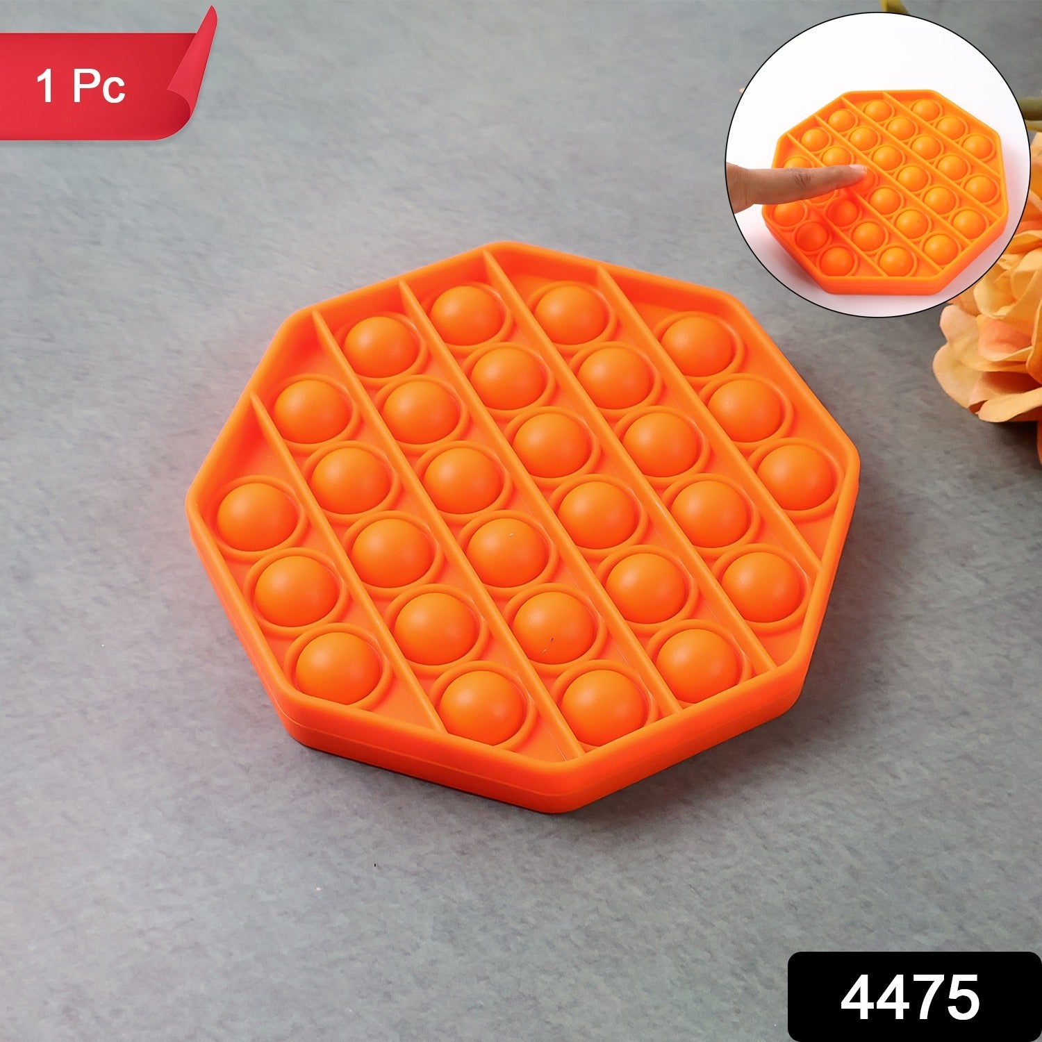 Wukusy premium hexagon-shaped silicone Pop It fidget toy with colorful bubbles for stress relief and sensory play.
