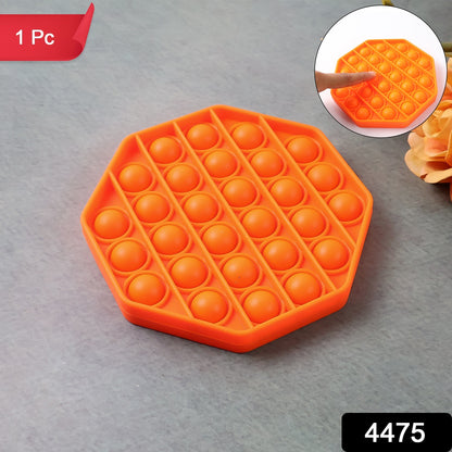 Wukusy premium hexagon-shaped silicone Pop It fidget toy with colorful bubbles for stress relief and sensory play.