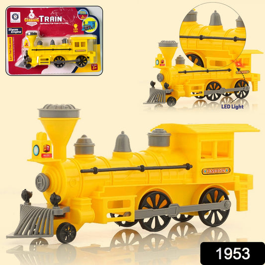 Wukusy Pull and Go train toy with light plastic string, pull-back mechanism, in mixed colors, designed for children’s play.