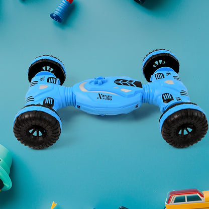 Wukusy remote control stunt car toy with colorful body and large wheels, perfect for indoor and outdoor play.