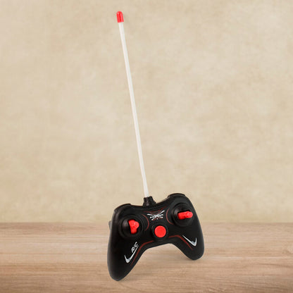 Wukusy remote control stunt car toy on a smooth surface, showcasing its vibrant colors and compact design for kids and hobbyists.