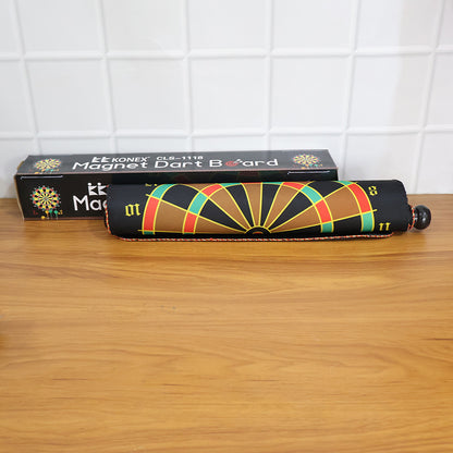 Wukusy roll-up double-sided dartboard game set for kids, featuring colorful dart targets on flexible, portable design