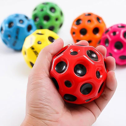Multicolor Wukusy Rubber Super Bouncy Coral Star Anti-Stress Ball, a fun toy for stress relief and sensory play.