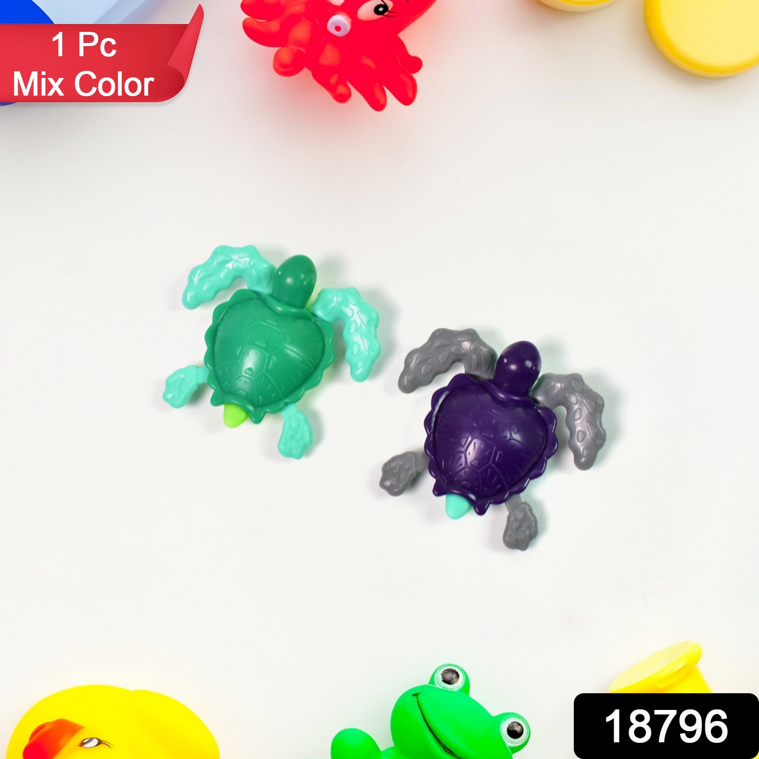 Colorful small DIY sea turtle toy by Wukusy, mini turtle design, perfect for kids' creative play and decorative purposes.