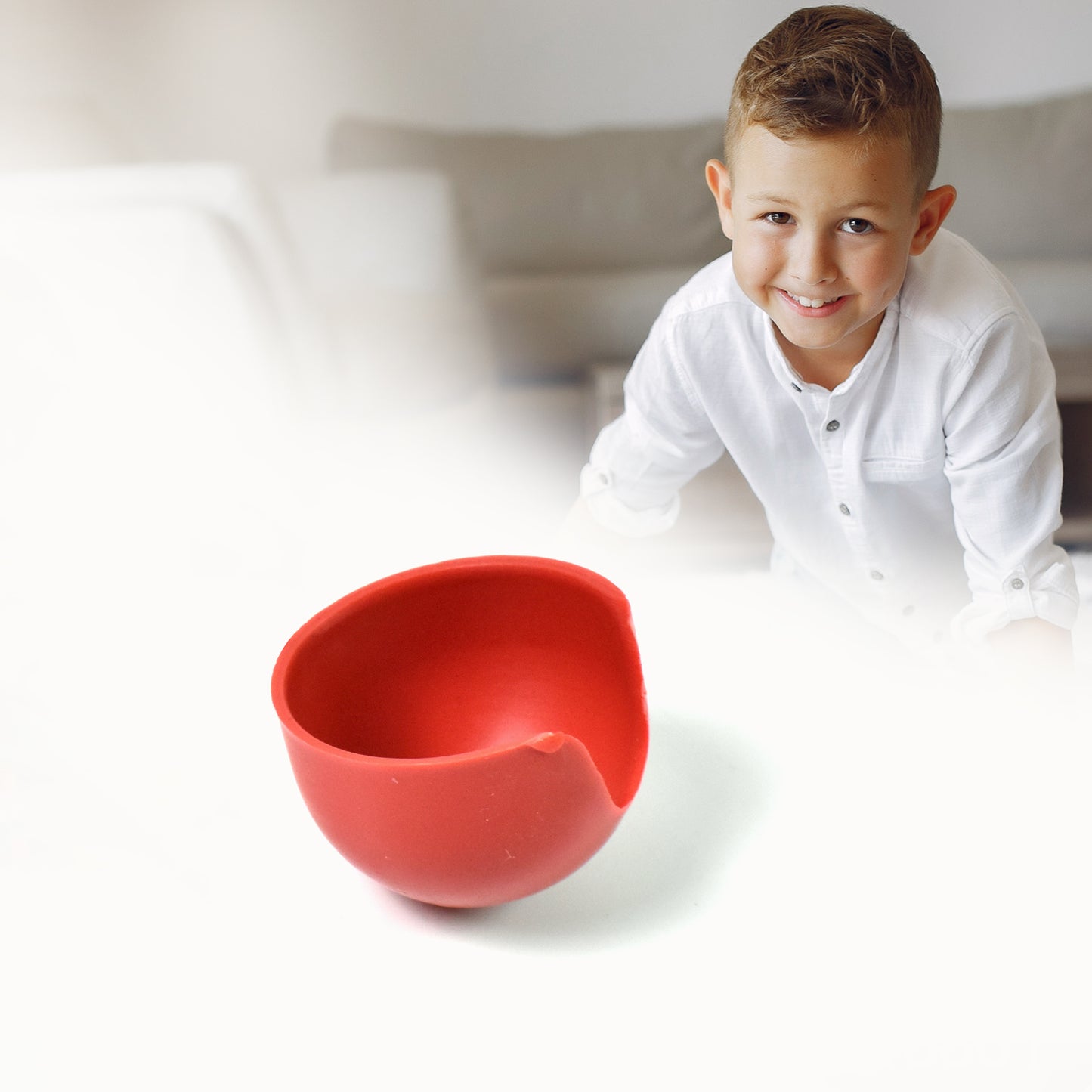Small plastic Joker clown nose toy by Wukusy, featuring a mix of vibrant colors and playful design for kids' costumes and dress-up.