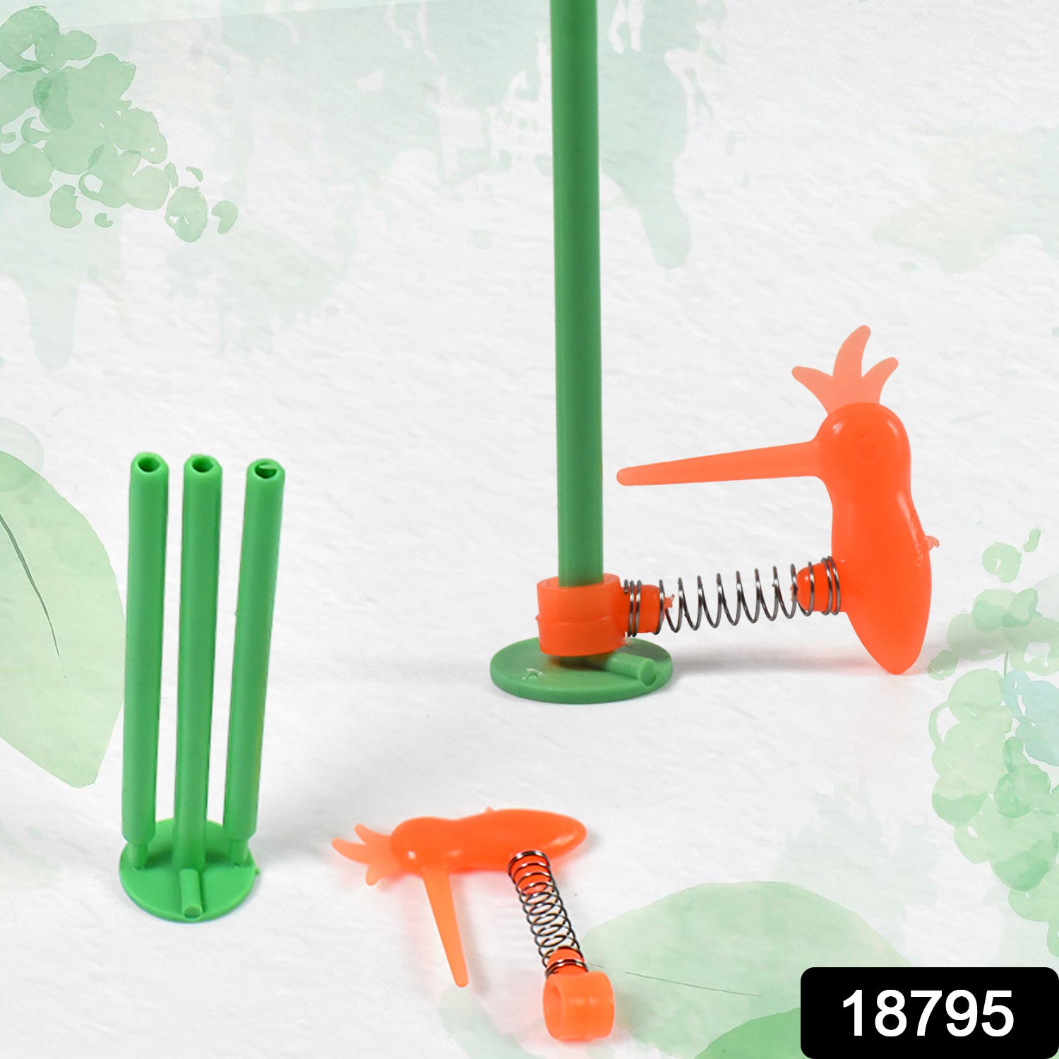 Colorful Wukusy small woodpecker toy, fun wooden toy for kids, featuring a mix of vibrant colors and playful design.