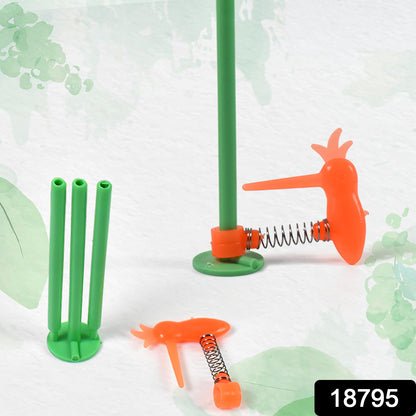 Colorful Wukusy small woodpecker toy, fun wooden toy for kids, featuring a mix of vibrant colors and playful design.