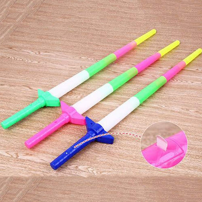 Wukusy glow-in-the-dark flashing LED sword toy with bright lights and dark-themed design for kids and cosplay use.