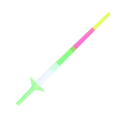 Wukusy glow-in-the-dark toy sword with LED lights, flashing and illuminated in dark settings, perfect for play and cosplay.