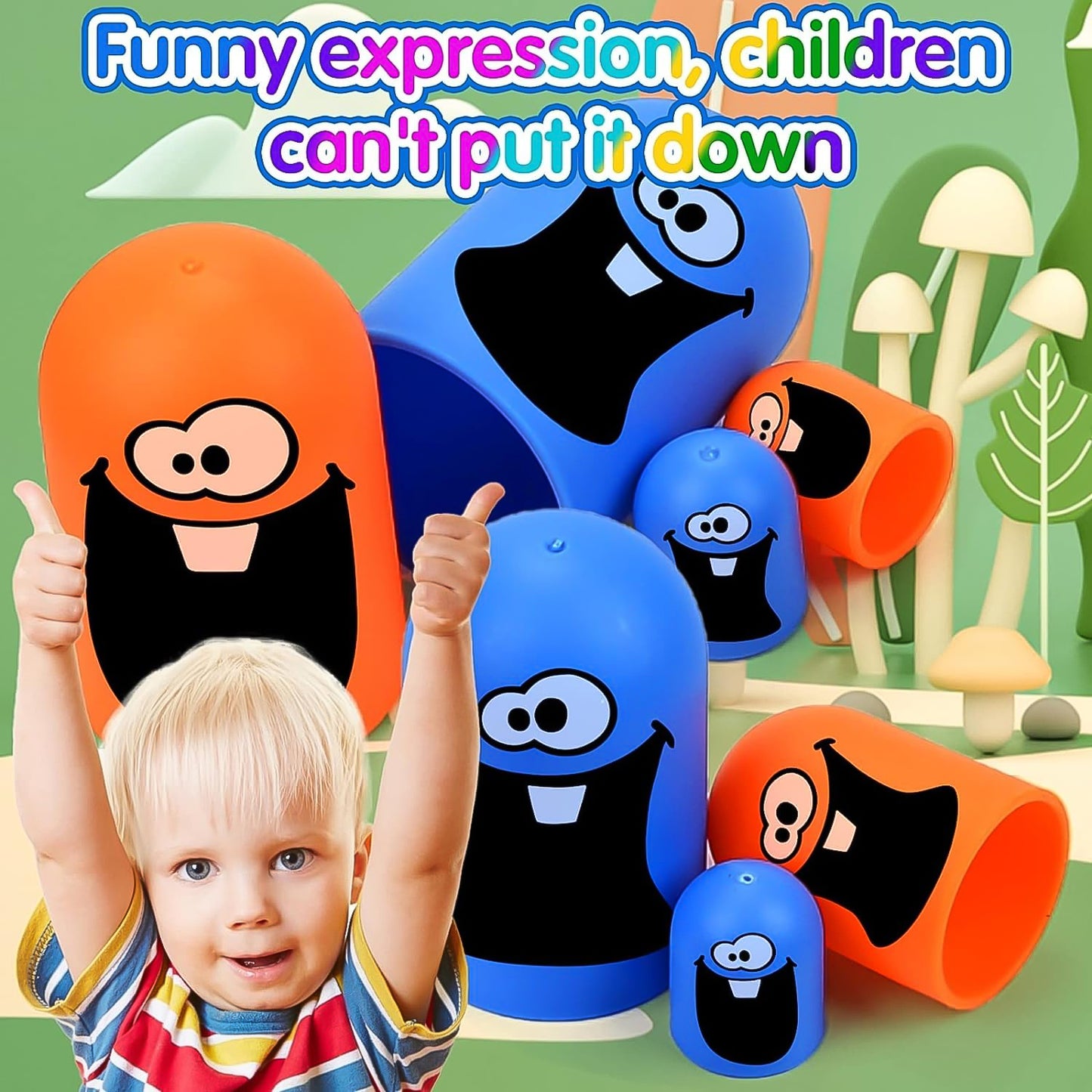 Wukusy Tic-tac-toe Gobble game set with colorful game board and pieces for indoor fun and strategic play.
