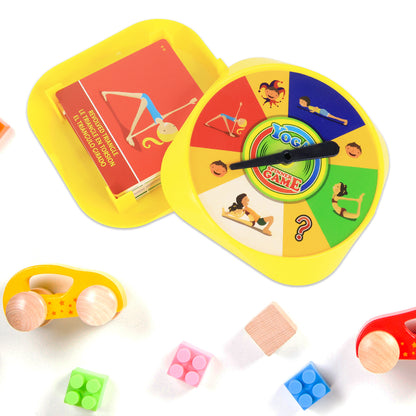 Wukusy Yoga Spinner Game set for kids and adults, featuring colorful spinning toy for fun and active play.