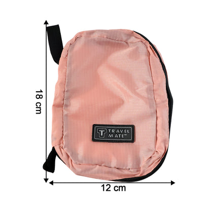 Wukusy Premium Travel Mate hanging toiletry bag with multiple compartments, compact travel organizer for toiletries and grooming essentials.